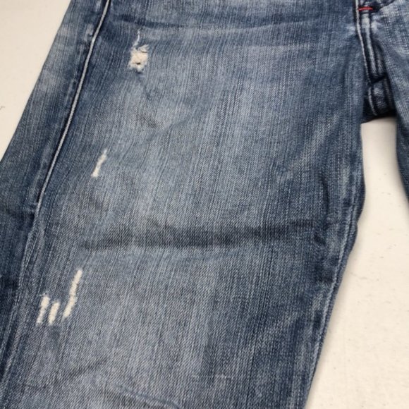 VINTAGE LIGHTWASH ROCK & REPUBLIC CHRISSY CROP JEANS 31x25 FACT DISTRESS… - Picture 10 of 13